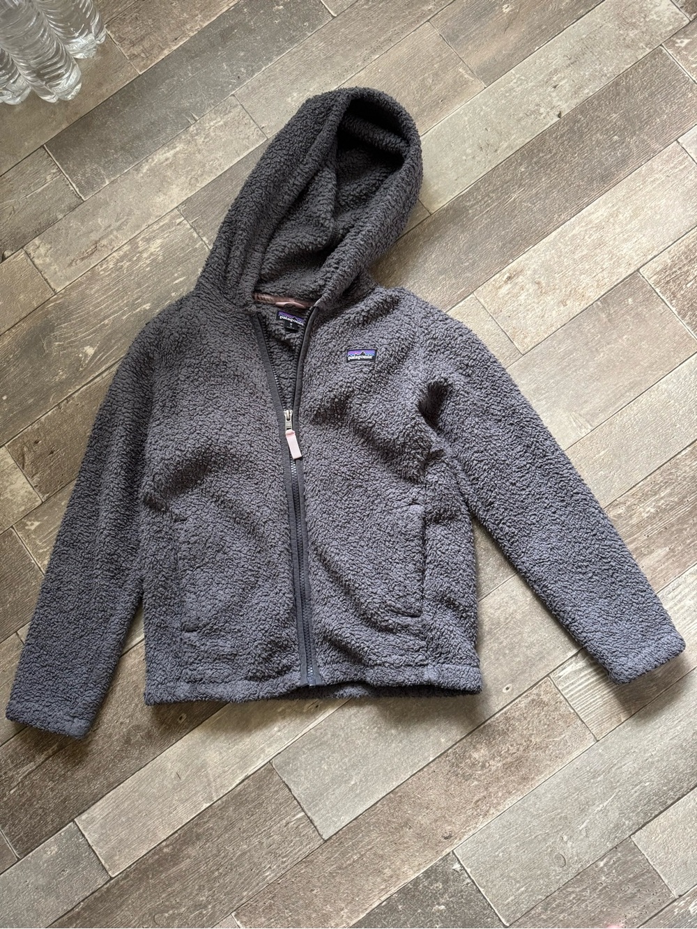 Patagonia Kids Hooded Fleece Jacket - Charcoal Gray